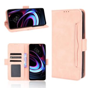 For Motorola Edge 2021 Skin Feel Calf Pattern Horizontal Flip Leather Case with Holder & Card Slots & Photo Frame(Pink) (OEM)