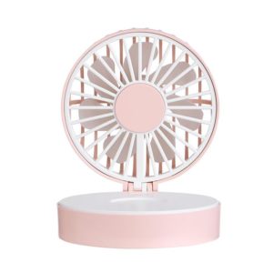 USB Mini Handheld Vanity Mirror Fan(Pink) (OEM)