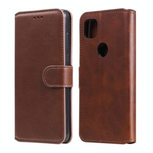 For Google Pixel 4a Classic Calf Texture PU + TPU Horizontal Flip Leather Case, with Holder & Card Slots & Wallet(Brown) (OEM)