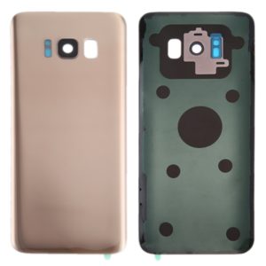 For Galaxy S8 / G950 Battery Back Cover with Camera Lens Cover & Adhesive (Gold) (OEM)