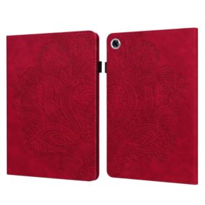 For Lenovo Tab M10 Plus TB-X606F Peacock Embossed Pattern TPU + PU Horizontal Flip Leather Case with Holder & Card Slots & Wallet & Sleep / Wake-up Function(Red) (OEM)