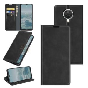 For Nokia G10/G20 Retro-skin Business Magnetic Suction Leather Case with Holder & Card Slots & Wallet(Black) (OEM)