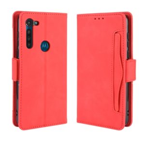 For Motorola Moto G8 Power Wallet Style Skin Feel Calf Pattern Leather Case ，with Separate Card Slot(Red) (OEM)