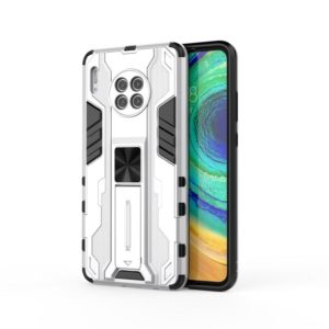 For Huawei Mate 30 Supersonic PC + TPU Shock-proof Protective Case with Holder(White) (OEM)
