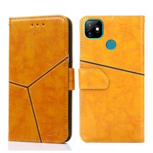 For IItel Vision 1 Geometric Stitching Horizontal Flip Leather Phone Case(Yellow) (OEM)