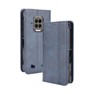 For Doogee S86 / S86 Pro Magnetic Buckle Retro Pattern Horizontal Flip Leather Case with Holder & Card Slot & Wallet(Blue) (OEM)
