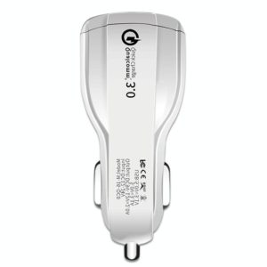 2 PCS QC3.0+3.1A Car Charger Dual USB 6A Halo Wine Bottle Fast Charge Car Charger(Classic White) (OEM)