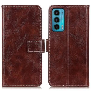 For Motorola Edge 20 Retro Crazy Horse Texture Horizontal Flip Leather Case with Holder & Card Slots & Photo Frame & Wallet(Brown) (OEM)
