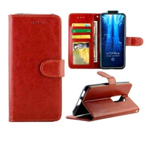 For Vivo V17 Pro Crazy Horse Texture Leather Horizontal Flip Protective Case with Holder & Card Slots & Wallet & Photo Frame(Brown) (OEM)