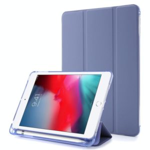 For iPad Mini 4 Airbag Horizontal Flip Leather Case with Three-fold Holder (Purple) (OEM)