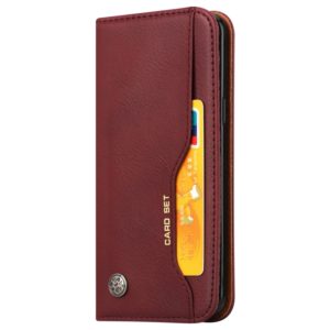 Knead Skin Texture Horizontal Flip Leather Case for Galaxy S9, with Photo Frame & Holder & Card Slots & Wallet(Wine Red) (OEM)