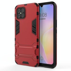 For Huawei nova 8 SE Shockproof PC + TPU Protective Case with Hidden Holder(Red) (OEM)
