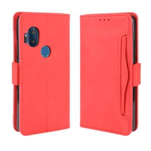 For Motorola One Hyper Wallet Style Skin Feel Calf Pattern Leather Case with Separate Card Slots & Holder & Wallet & Photo Frame(Red) (OEM)