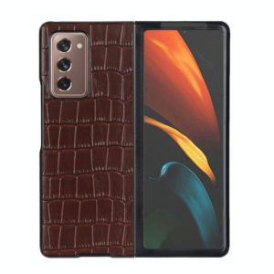For Samsung Galaxy Z Fold2 5G Crocodile Texture Shockproof Protective Case(Brown) (OEM)