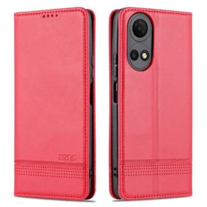 For Honor Play 30 Plus AZNS Magnetic Calf Texture Leather Phone Case(Red) (AZNS) (OEM)