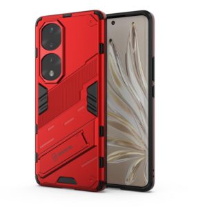 For Honor 70 Pro Punk Armor 2 in 1 PC + TPU Shockproof Case with Invisible Holder(Red) (OEM)