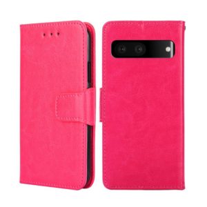 For Google Pixel 7 5G Crystal Texture Leather Phone Case(Rose Red) (OEM)
