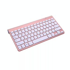 USB External Notebook Desktop Computer Universal Mini Wireless Keyboard Mouse, Style:Keyboard(Rose Gold) (OEM)