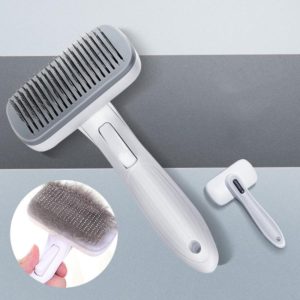Pet Comb Cat Dog Hair Brush Hair Removal Tool, Style: Steel Wire (Gray) (OEM)