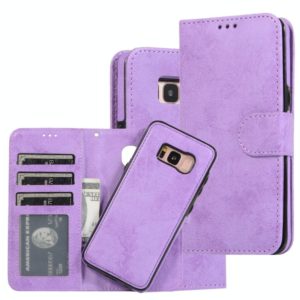 For Samsung Galaxy S8 Retro 2 in 1 Detachable Magnetic Horizontal Flip TPU + PU Leather Case with Holder & Card Slots & Photo Frame & Wallet(Purple) (OEM)