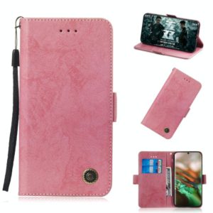 For Galaxy Note 10 Retro Horizontal Flip PU Leather Case with Card Slots & Holder(Pink) (OEM)