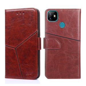 For IItel Vision 1 Geometric Stitching Horizontal Flip Leather Phone Case(Dark Brown) (OEM)