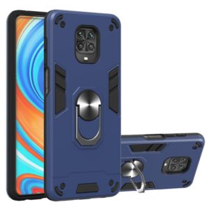 For Xiaomi Redmi Note 9S / Note 9 Pro / Note 9 Pro Max 2 in 1 Armour Series PC + TPU Protective Case with Ring Holder(Royal Blue) (OEM)
