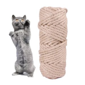 30m Pets Hemp Rope Cat Scratch Board Sword Rope Accessories Protect Cat Grip Toy Grabbing Materials(6mm) (OEM)