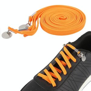 1 Pair Sports Casual Color Stretch Free Shoe Lace(Orange) (OEM)