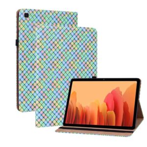 For Samsung Galaxy Tab A7 10.4 2020 Color Weave Smart Leather Tablet Case(Rainbow) (OEM)