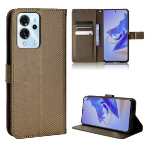 For ZTE Blade V40 Pro Diamond Texture Leather Phone Case(Brown) (OEM)
