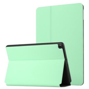 For Samsung Galaxy Tab A 10.1 2019 T515/T510 Dual-Folding Horizontal Flip Tablet Leather Case with Holder (Mint Green) (OEM)