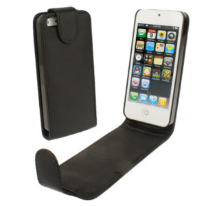 Soft Texture Up and Down Open Leather Case for iPhone 5 & 5s & SE & SE (Black) (OEM)