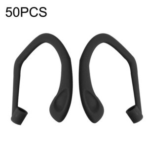 50PCS EG40 For Apple Airpods Pro Sports Wireless Bluetooth Earphone Silicone Non-slip Ear Hook(Black) (OEM)