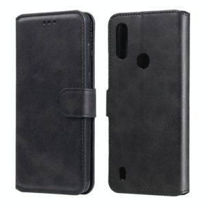 For Motorola Moto E6s Classic Calf Texture PU + TPU Horizontal Flip Leather Case, with Holder & Card Slots & Wallet(Black) (OEM)
