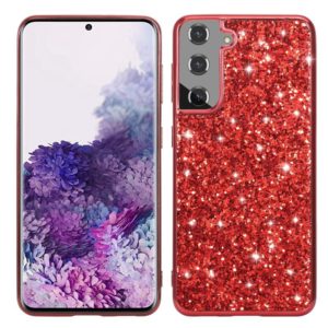 For Samsung Galaxy S21 Plus 5G Glitter Powder Shockproof TPU Protective Case(Red) (OEM)