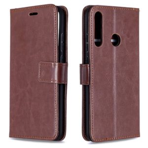 For Huawei P40 Lite E Crazy Horse Texture Horizontal Flip Leather Case with Holder & Card Slots & Wallet & Photo Frame(Brown) (OEM)