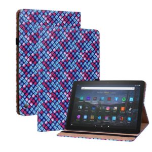 For Amazon Kindle Fire HD8 2020 Color Weave Smart Leather Tablet Case(Blue) (OEM)