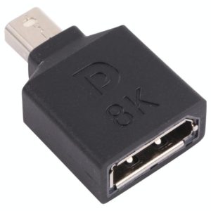 8K Mini DisplayPort Male to DisplayPort Female Straight Adapter (OEM)