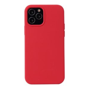 For iPhone 12 mini Solid Color Liquid Silicone Shockproof Protective Case(Carmine) (OEM)