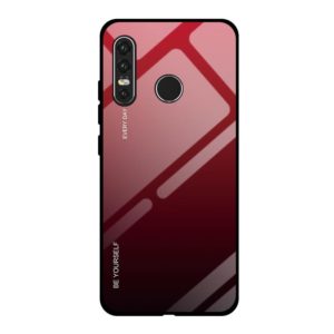 For Huawei P30 Lite Gradient Color Glass Case(Red) (OEM)
