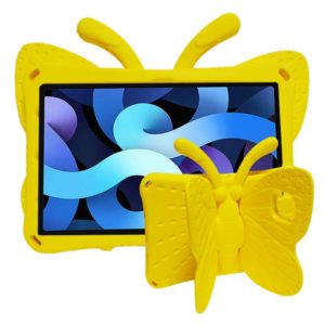 For Galaxy Tab A7 10.4 2020 T500/T505 Butterfly Bracket Style EVA Children Falling Proof Cover Protective Case(Yellow) (OEM)