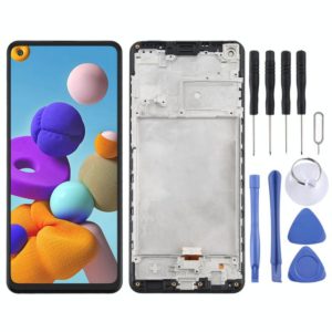 OEM LCD Screen for Samsung Galaxy A21s / SM-A217 Digitizer Full Assembly with Frame (Black) (OEM)