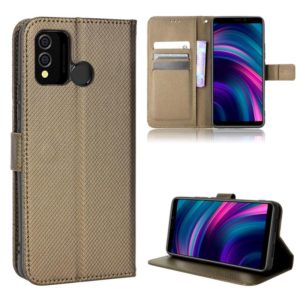 For BLU J9L Diamond Texture Leather Phone Case(Brown) (OEM)