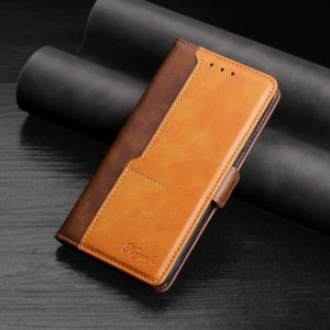 Retro Texture Contrast Color Side Buckle Horizontal Flip Leather Case with Holder & Card Slots & Wallet For Google Pixel 5(Brown) (OEM)