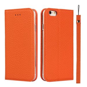 Litchi Genuine Leather Phone Case For iPhone 6 Plus & 6s Plus(Orange) (OEM)