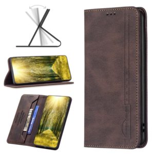 For Sony Xperia 5 III Magnetic RFID Blocking Anti-Theft Leather Phone Case(Brown) (OEM)