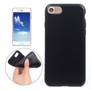 For iPhone SE 2020 & 8 & 7 Crazy Horse Texture Soft PU Protective Leather Case(Black) (OEM)