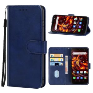 Leather Phone Case For Blackview BV6900(Blue) (OEM)