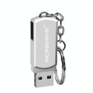 MicroDrive 32GB USB 2.0 Creative Personality Metal U Disk with Keychain (Silver) (1) (OEM)